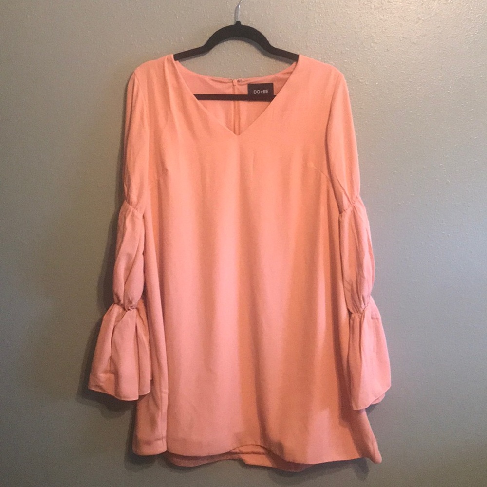 NEVER BEEN WORN! Pink Ruffle Sleeved Dress!